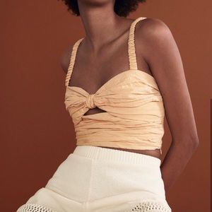 Zara Draped Cut Out Top size Small